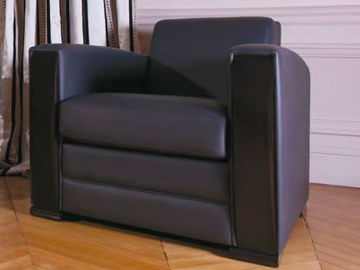 PULLMAN - Upholstered leather armchair by HUGUES CHEVALIER - view 3
